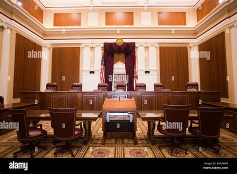 Florida Supreme Court Courtroom Interior Stock Photo Alamy