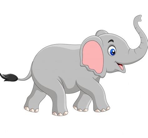 Elefante De Dibujos Animados Aislado Premium Vector Freepik Vector