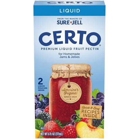 Certo Premium Liquid Fruit Pectin, 2 ct Packs - Walmart.com - Walmart.com