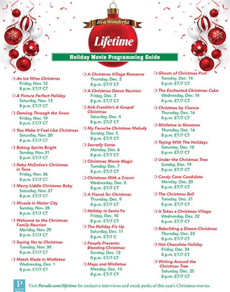 Lifetime Christmas Movies Schedule 2021 List Times How To Watch Parade