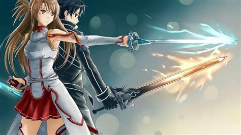 Sword Art Online Kirito And Asuna Fighting