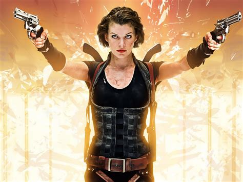 Desktop Wallpaper Resident Evil Movie Milla Jovovich Actress