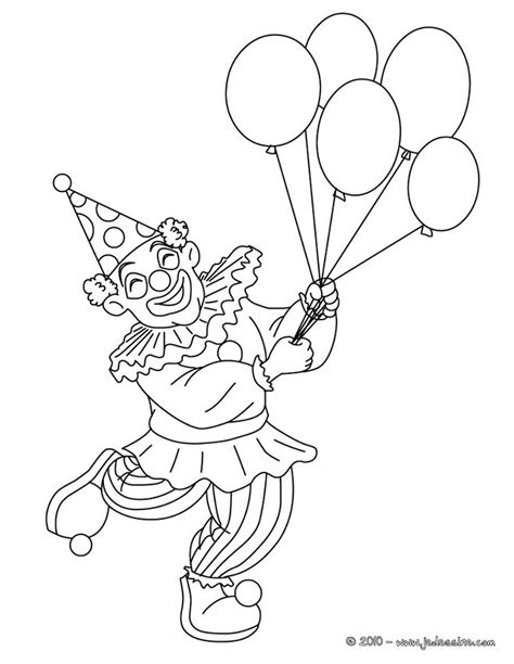 Coloriage clown de carnaval et dessin gratuit à imprimer. Coloriages clown aux ballons du carnaval à colorier - fr ...
