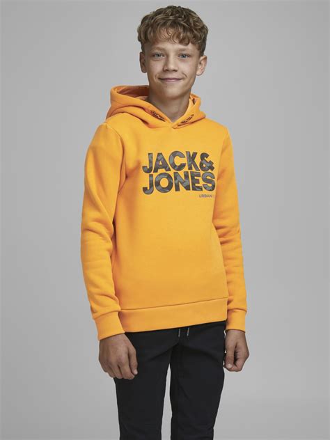 Jack And Jones Junior Hoodie Kapuzenpullover Jcorad Golden Orange Kaufen