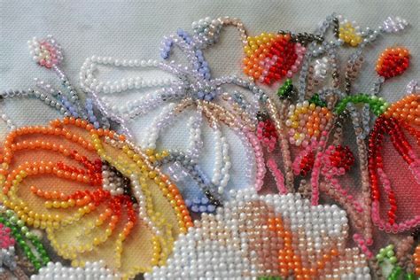 Diy Bead Embroidery Kitembroidery Kit Plant Etsy