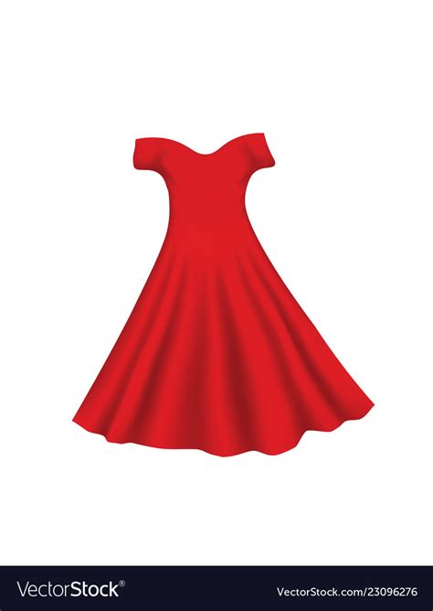 Red Dress Royalty Free Vector Image Vectorstock