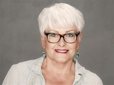 Short Haircut For Older Women With White Hair Who Wear Glasses