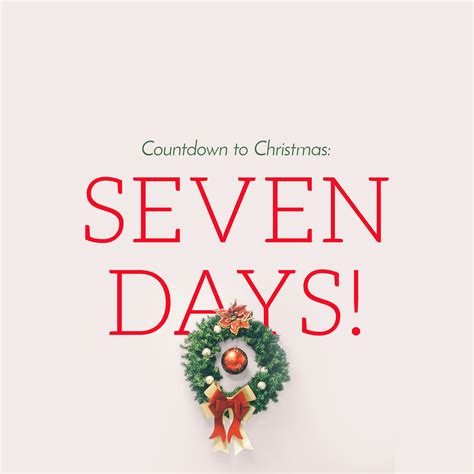 Countdown To Christmas 7 Days Sunday Social