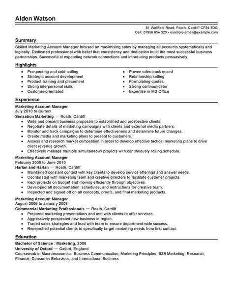 The two accounting resume examples below disclose the right and wrong. Professional Account Manager Resume Examples | Marketing ...
