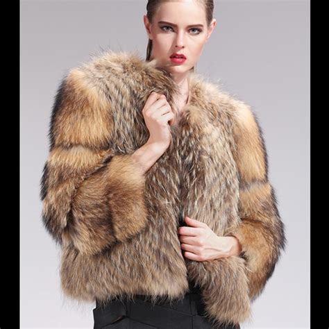 Women Genuine Real Fur Coats 100raccoon Dog Fur Jackets 2015 Winter