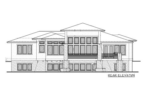 Stylish Prairie Mountain Modern House Plan 95033rw Architectural