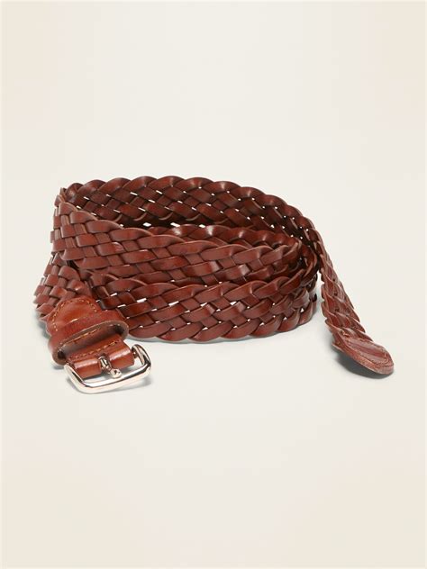Braided Faux Leather Belt For Women 1 Old Navy