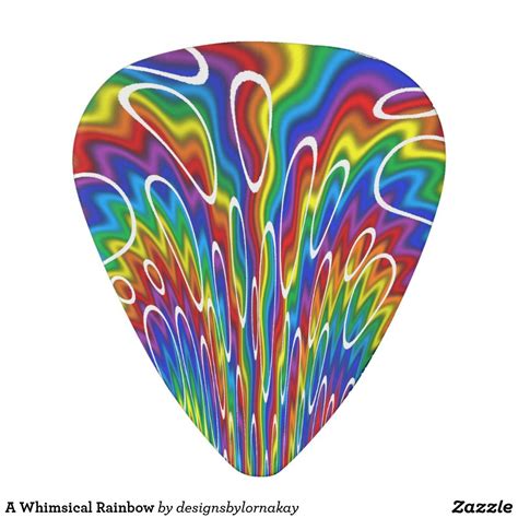 A Whimsical Rainbow Guitar Pick Zazzle Guitar Design Guitar Sketch