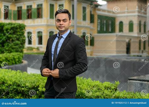 Young Handsome Indian Businessman In The City Stock Photo Image Of