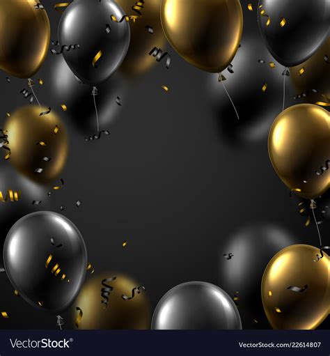 Festive Background With Black And Golden Shiny Vector Image