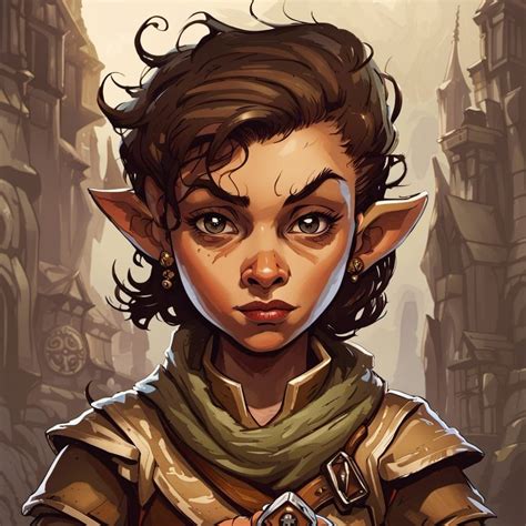 Dungeons And Dragons Eberron Setting Short Plucky Halfling Woman With