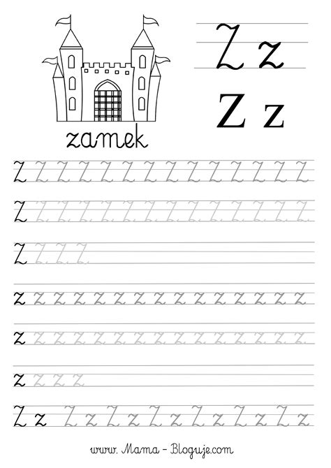 literka z język polski nauka pisania literek alphabet preschool tracing worksheets preschool