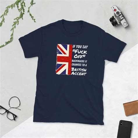 Funny British T Shirt T British Flag With British Accent Etsy