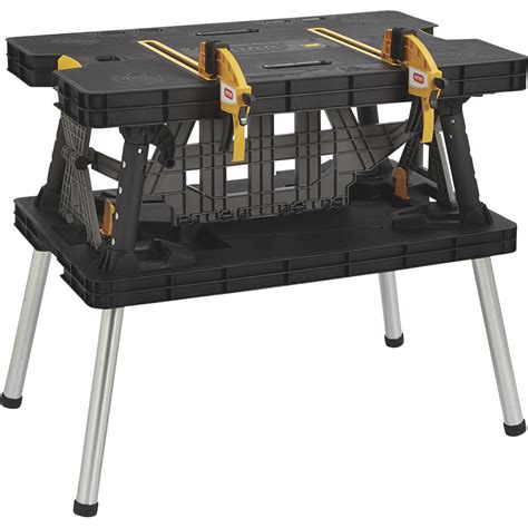 Keter Folding Work Table with Two Adjustable Clamps, 1000  