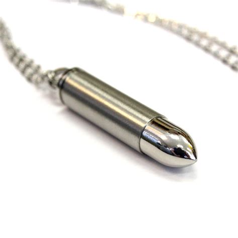 Silver Bullet Necklace Silver Bullet Vial Pendant By Mrd74 On Etsy