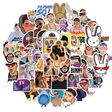 skateboarding and longboarding stickers and decals 10 30 50pcs puerto rican rapper singer bad bunny