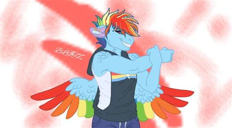 Male Rainbow Dash Boyfriend Of Fluttershy By Fidgetcubepony On Deviantart