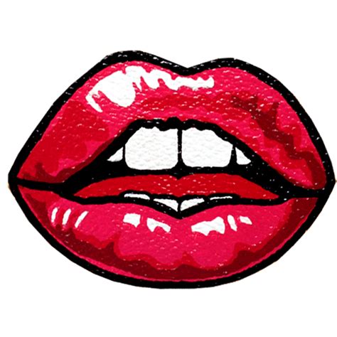 Pop Art Lips Drawing Dignified Log Book Portrait Gallery