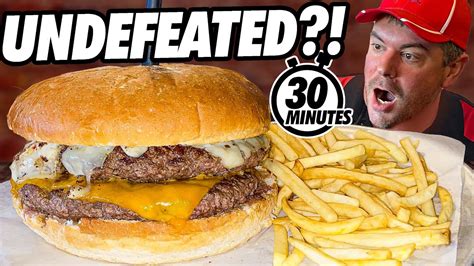 Undefeated 6lb Double Cheeseburger Challenge Youtube