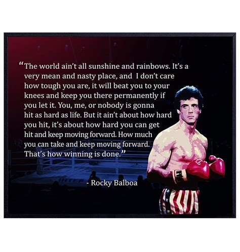 Rocky Balboa Quote 8x10 Inspirational Motivational Wall