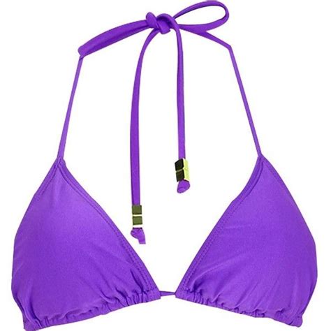 River Island Purple Triangle Bikini Top 837 Liked On Polyvore