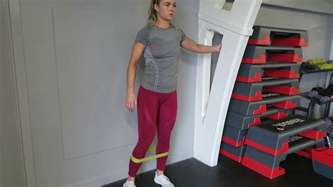 Banded Hip Abductions Standing Youtube