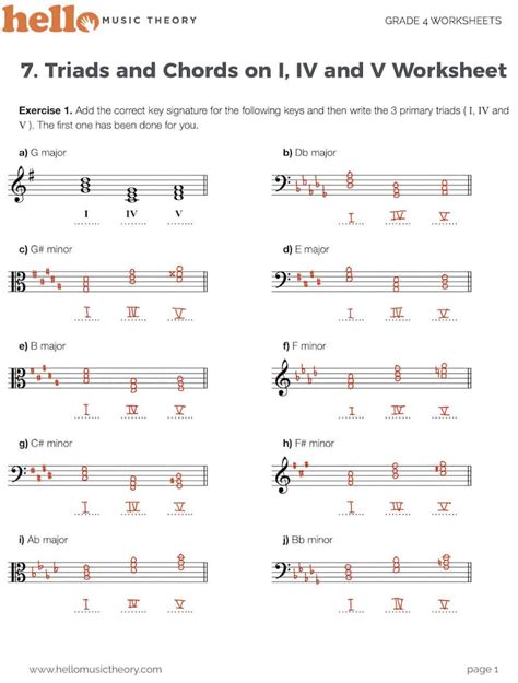 Grade 4 Music Theory Worksheets Hello Music Theory