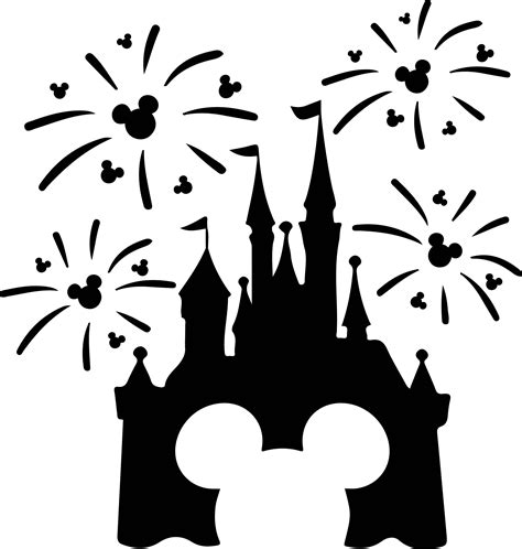 Disney Castle Svg Minnie Mouse Svg Fireworks Mickey Svg Mickey Mouse