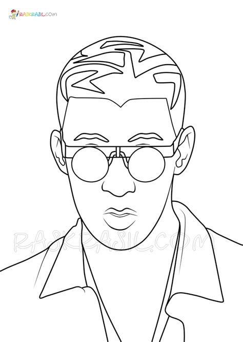 Bad Bunny Coloring Pages For Kids Coloring Pages