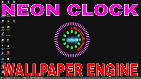 Wallpaper Engine Neon Clock Youtube