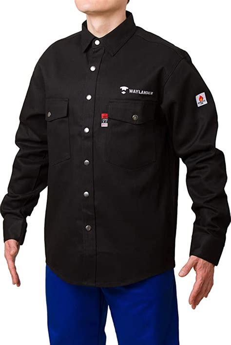 Waylander Welding Fr Flame Resistant Long Sleeve Shirt For Men 9oz