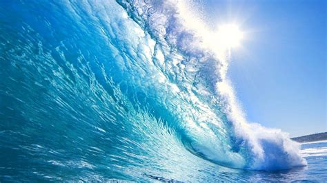 Waves Wallpaper Blue Sea Natural Image 28852
