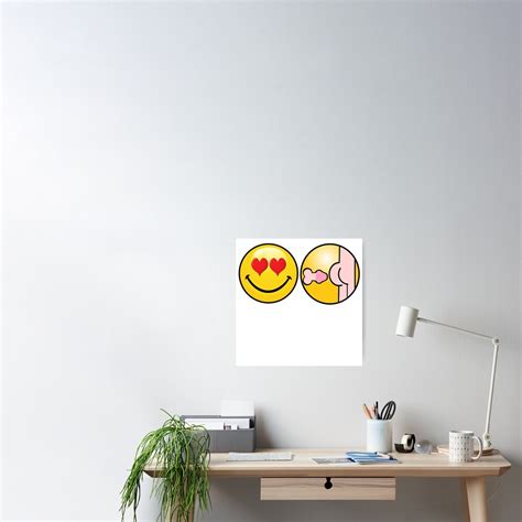 i love anal emoji poster by partybitz redbubble