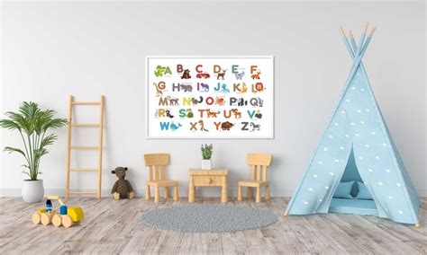 Animal Poster Alphabet Instant Download Unique Toddler Toys Etsy
