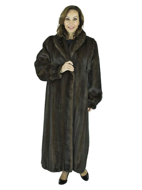 Mahogany Mink Fur Coat Womens Mink Coat Xxl Estate Furs