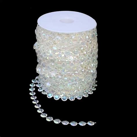Acrylic Bead Strands Clear Bead Strings Chains For Wedding Bridal