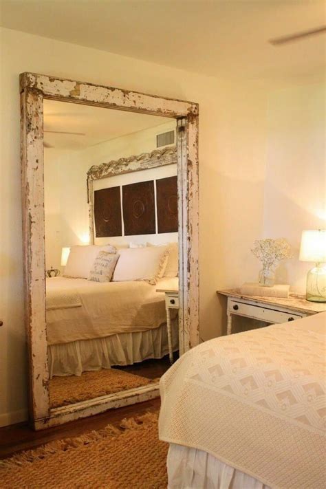 Oversized Wall Mirror With Distressed Frame Homedecoronabudget