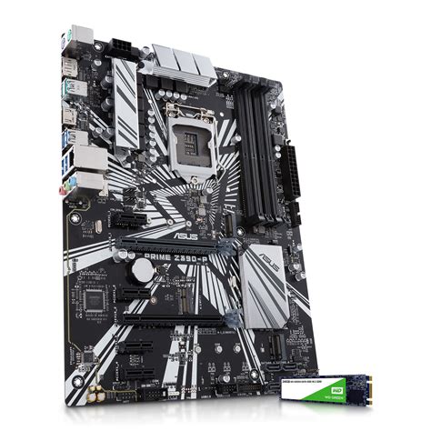Asus Prime Z390 P Motherboard And 240gb Wd Green M2 Sata Ssd Bundle