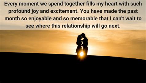A well crafted anniversary message can go a long way, use these quotes to say happy anniversary like never before. Happy One Month Anniversary Quotes, Poems, and Messages - Holidappy