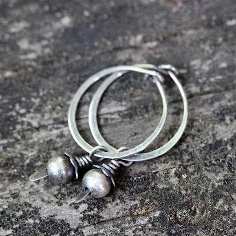 Sterling Silver Dangle Hoops Hoops With Removable Dangle Etsy
