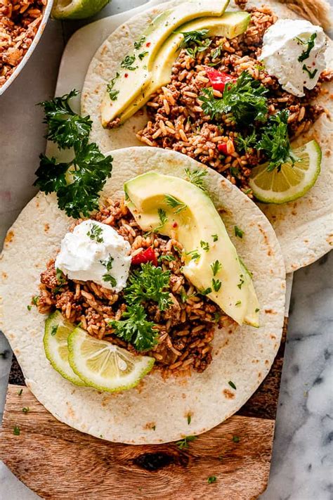 Take a look at these outstanding ground beef and rice recipes quick as well as let us understand visit this site for details: Easy Taco Beef and Rice Skillet - Diethood