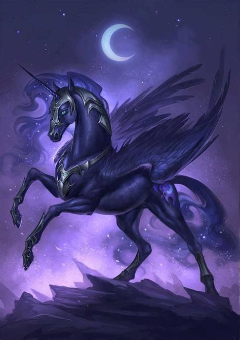 Kingsombrarealistic Mlp Nightmare Moon Mythical Creatures Art