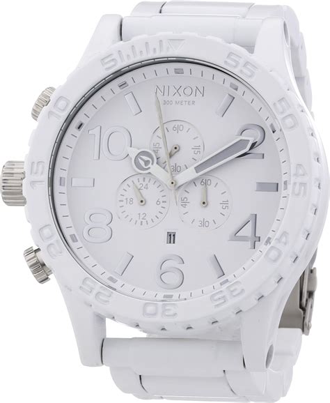 Nixon 51 30 Chronograph White Dial White Pvd Mens Watch A0831255 Watches