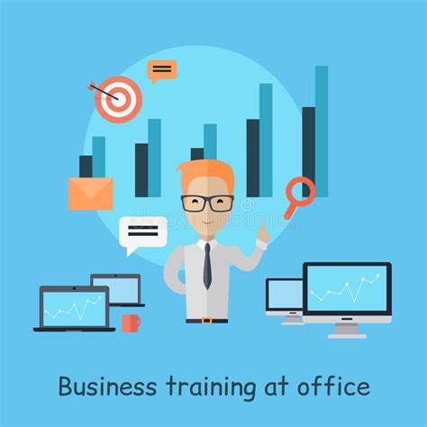 Business Training At Office Banner Stock Vector Illustration Of