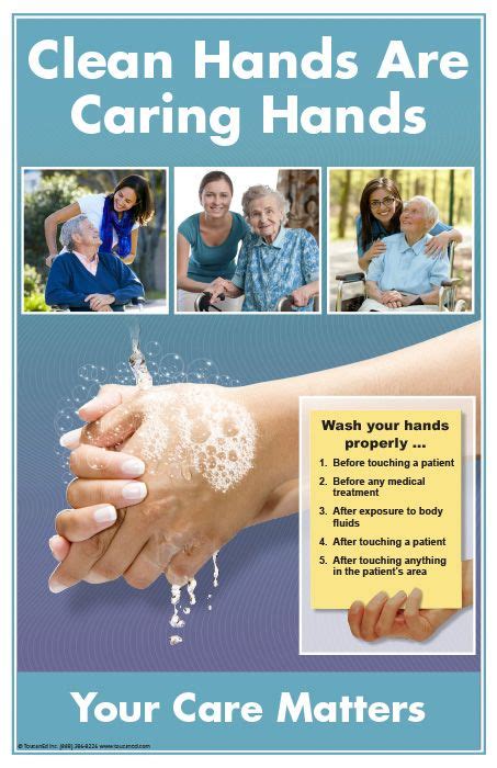 Clean Hands Are Caring Hands Poster For Nursing Homes Clean Hands